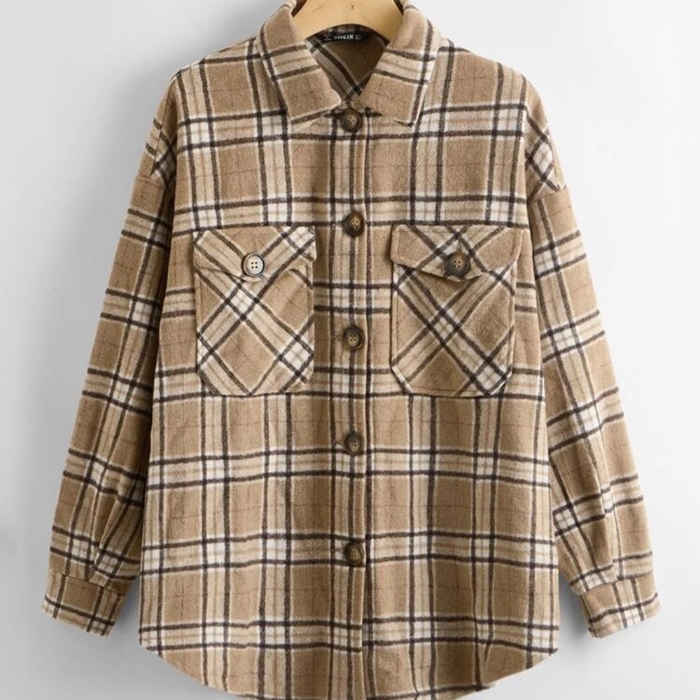 Shein Brown Coat Jacket
